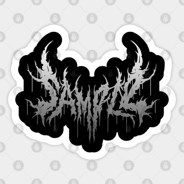 Asphalt Mourn "SAMPLE" Logo Sticker by ghaarta